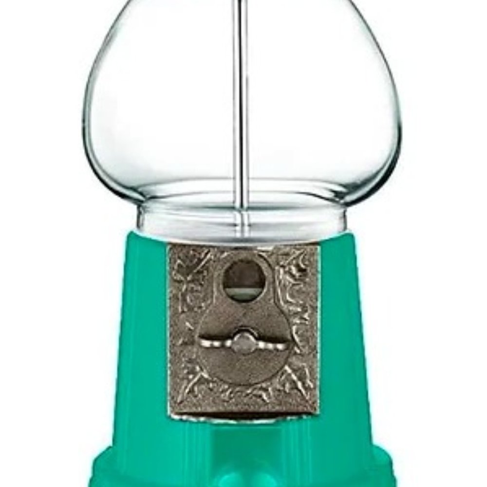 Seaside Turquoise 15” Tall Gumball / Candy dispenser on Antique style stand